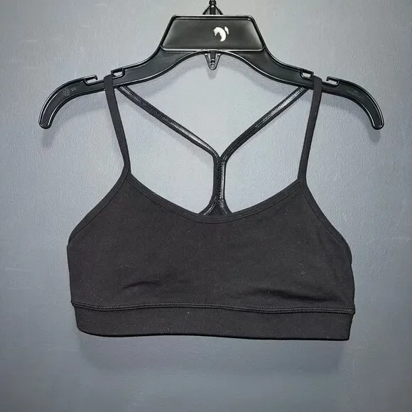 Lululemon Flow Y Bra Womens 4 Black - Picture 1 of 5